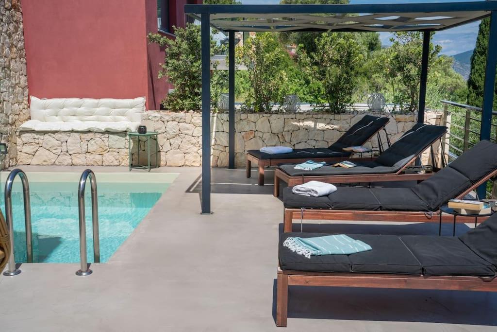 Villa Elisabeth Sea View Private Pool Fiskardo Kefalonia Katsaráta Exterior foto